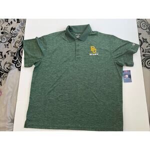 Champions Baylor University Bears Polo Shirt Mens 2XL Forest Green